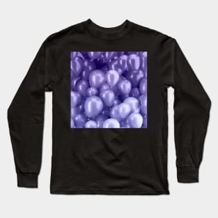 Purple Balloons pattern Long Sleeve T-Shirt